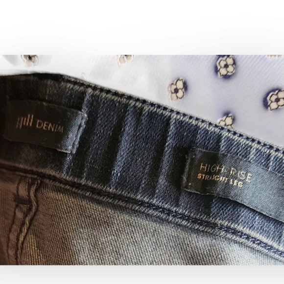 J. Jill Authentic Crop Jeans Size 22 Blue Cuffed Hem - Picture 3 of 5